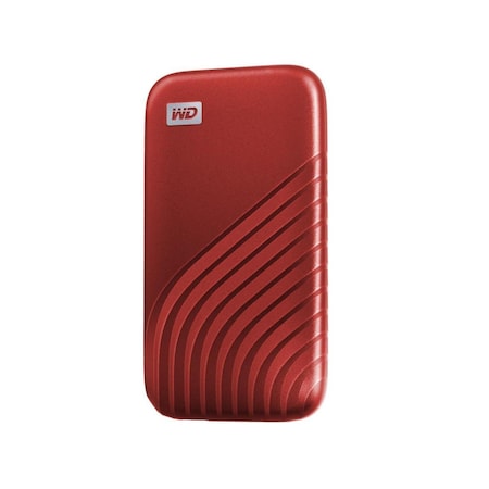 Western Digital WD 1TB My Passport External Portable Drive Up to 1,050 Mbps Solid State Drive, Red WDBAGF0010BRD-WESN